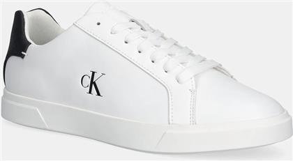 ΑΘΛΗΤΙΚΑ LOW PRO CUP LACEUP LTH MOIRE ΧΡΩΜΑ: ΑΣΠΡΟ, HW0HW02845 CALVIN KLEIN