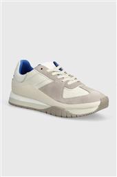 ΑΘΛΗΤΙΚΑ LOW TOP LACE UP MIX ΧΡΩΜΑ: ΜΠΕΖ, HM0HM01403 CALVIN KLEIN