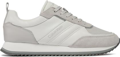 ΑΘΛΗΤΙΚΑ LOW TOP LACE UP MIX HM0HM01280 ΛΕΥΚΟ CALVIN KLEIN