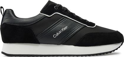 ΑΘΛΗΤΙΚΑ LOW TOP LACE UP MIX HM0HM01554 ΜΑΥΡΟ CALVIN KLEIN