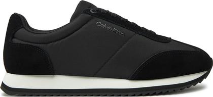 ΑΘΛΗΤΙΚΑ LOW TOP LACE UP MIX HM0HM01667 ΜΑΥΡΟ CALVIN KLEIN