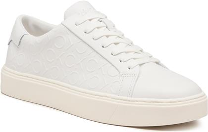 ΑΘΛΗΤΙΚΑ LOW TOP LACE UP MONO HF HM0HM01068 ΛΕΥΚΟ CALVIN KLEIN