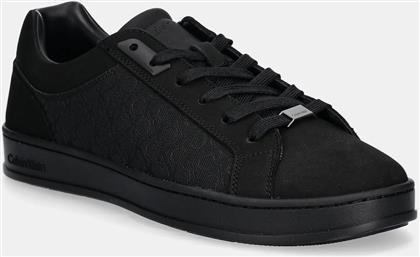 ΑΘΛΗΤΙΚΑ LOW TOP LACE UP NB MONO ΧΡΩΜΑ: ΜΑΥΡΟ, HM0HM01768 CALVIN KLEIN