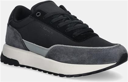 ΑΘΛΗΤΙΚΑ LOW TOP LACE UP REPREVE MIX ΧΡΩΜΑ: ΓΚΡΙ, HM0HM01714 CALVIN KLEIN