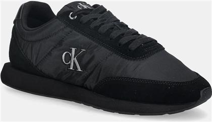 ΑΘΛΗΤΙΚΑ RETRO RUNNER ESS MIX MAT ΧΡΩΜΑ: ΜΑΥΡΟ, YM0YM01361 CALVIN KLEIN