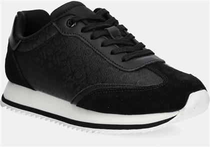 ΑΘΛΗΤΙΚΑ RUNNER LACE UP - MONO MIX ΧΡΩΜΑ: ΜΑΥΡΟ, HW0HW02294 CALVIN KLEIN