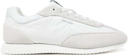 ΑΘΛΗΤΙΚΑ RUNNER LACE UP - NYLON MIX HW0HW02395 ΛΕΥΚΟ CALVIN KLEIN