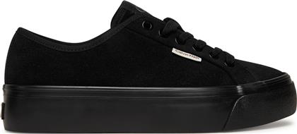 ΑΘΛΗΤΙΚΑ VULC FLATF LACE UP SUE/WL CK YW0YW02000 ΜΑΥΡΟ CALVIN KLEIN