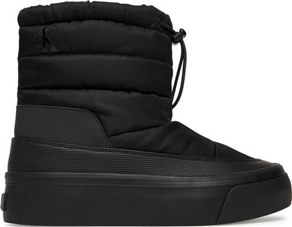 ΑΘΛΗΤΙΚΑ VULC FLATF SNOWBOOT NYLON MIX MG YW0YW01977 ΜΑΥΡΟ CALVIN KLEIN