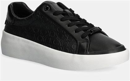 ΑΘΛΗΤΙΚΑ VULC LACE UP MONO MIX ΧΡΩΜΑ: ΜΑΥΡΟ, HW0HW02212 CALVIN KLEIN