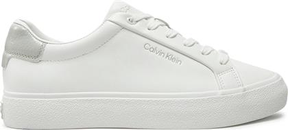 ΑΘΛΗΤΙΚΑ VULC LACE UP TEXTURE FOX - LTH HW0HW02439 ΛΕΥΚΟ CALVIN KLEIN