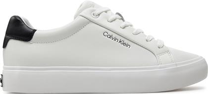 ΑΘΛΗΤΙΚΑ VULCANIZED LACE UP LTH HW0HW02037 ΛΕΥΚΟ CALVIN KLEIN