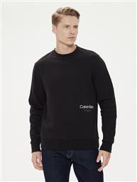 ΜΠΛΟΥΖΑ OFF PLACEMENT K10K113095 ΜΑΥΡΟ REGULAR FIT CALVIN KLEIN