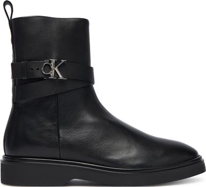 ΜΠΟΤΑΚΙΑ ANKLE BOOT W/ METAL LOGO HW0HW02663 ΜΑΥΡΟ CALVIN KLEIN