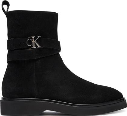 ΜΠΟΤΑΚΙΑ ANKLE BOOT W/ METAL LOGO SUE HW0HW02664 ΜΑΥΡΟ CALVIN KLEIN