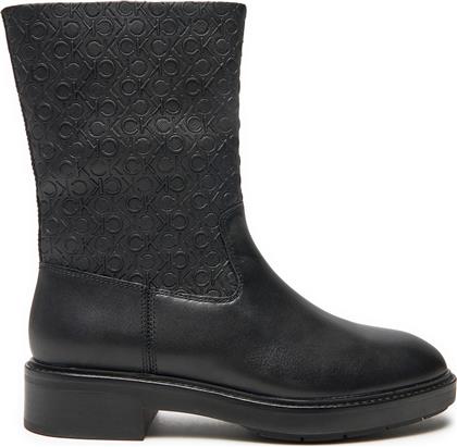 ΜΠΟΤΑΚΙΑ FLAT ANKLE BOOT MONO MIX HW0HW02195 ΜΑΥΡΟ CALVIN KLEIN