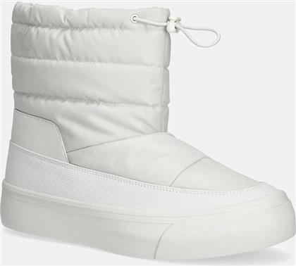 ΜΠΟΤΕΣ ΧΙΟΝΙΟΥ VULC FLATF SNOWBOOT NYLON ΧΡΩΜΑ: ΑΣΠΡΟ, YW0YW01977 CALVIN KLEIN