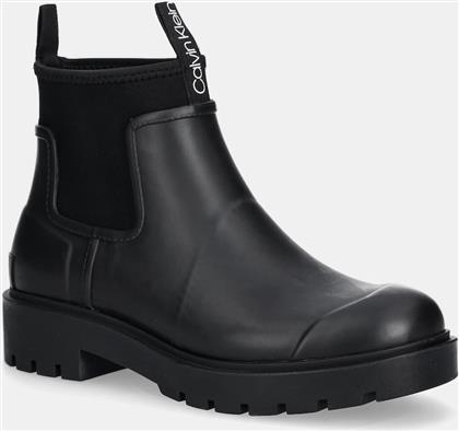 ΜΠΟΤΕΣ ΤΣΕΛΣΙ COMBAT RAIN BOOT ΧΡΩΜΑ: ΜΑΥΡΟ, YM0YM01376 CALVIN KLEIN