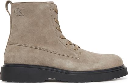 ΜΠΟΤΙΝΙΑ COMBAT ESS LACE UP ZIP BOOT SU YM0YM01371 ΓΚΡΙ CALVIN KLEIN