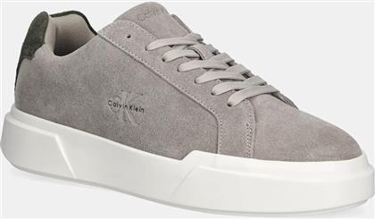 ΔΕΡΜΑΤΙΝΑ ΑΘΛΗΤΙΚΑ ΠΑΠΟΥΤΣΙΑ CHUNKY CUPSOLE LACEUP SU ΧΡΩΜΑ: ΜΠΕΖ, YM0YM01453 CALVIN KLEIN