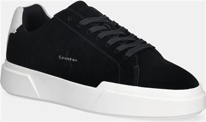 ΔΕΡΜΑΤΙΝΑ ΑΘΛΗΤΙΚΑ ΠΑΠΟΥΤΣΙΑ CHUNKY CUPSOLE LACEUP SU ΧΡΩΜΑ: ΜΑΥΡΟ, YM0YM01453 CALVIN KLEIN