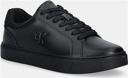 ΔΕΡΜΑΤΙΝΑ ΑΘΛΗΤΙΚΑ ΠΑΠΟΥΤΣΙΑ CLASSIC CUPSOLE LACEUP LTH ΧΡΩΜΑ: ΑΣΠΡΟ, YM0YM01435 CALVIN KLEIN