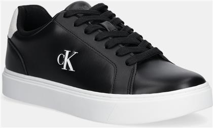 ΔΕΡΜΑΤΙΝΑ ΑΘΛΗΤΙΚΑ ΠΑΠΟΥΤΣΙΑ CLASSIC CUPSOLE LACEUP LTH ΧΡΩΜΑ: ΜΑΥΡΟ, YM0YM01435 CALVIN KLEIN