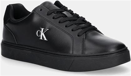 ΔΕΡΜΑΤΙΝΑ ΑΘΛΗΤΙΚΑ ΠΑΠΟΥΤΣΙΑ CLASSIC CUPSOLE LACEUP LTH ΧΡΩΜΑ: ΜΑΥΡΟ, YM0YM01435 CALVIN KLEIN