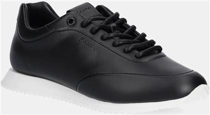 ΔΕΡΜΑΤΙΝΑ ΑΘΛΗΤΙΚΑ ΠΑΠΟΥΤΣΙΑ RUNNER LACE UP - LTH ΧΡΩΜΑ: ΜΑΥΡΟ, HW0HW02396 CALVIN KLEIN