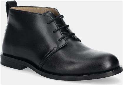 ΔΕΡΜΑΤΙΝΑ ΚΛΕΙΣΤΑ ΠΑΠΟΥΤΣΙΑ ESS RUBBER DESERT BOOT LTH ΑΝΔΡΙΚΑ, ΧΡΩΜΑ: ΜΑΥΡΟ, HM0HM01979 CALVIN KLEIN