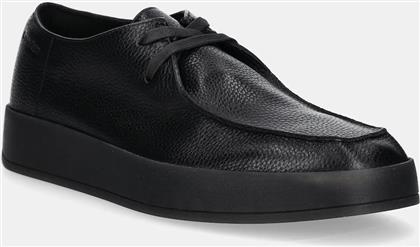 ΔΕΡΜΑΤΙΝΑ ΚΛΕΙΣΤΑ ΠΑΠΟΥΤΣΙΑ HYBRID CUP WALLABEE LTH ΑΝΔΡΙΚΟ, ΧΡΩΜΑ: ΜΑΥΡΟ, HM0HM02062 CALVIN KLEIN