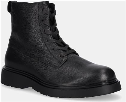 ΔΕΡΜΑΤΙΝΑ ΠΑΠΟΥΤΣΙΑ COMBAT ESS LACE UP ZIP BOOT LTH ΑΝΔΡΙΚΑ, ΧΡΩΜΑ: ΜΑΥΡΟ, YM0YM01373 CALVIN KLEIN