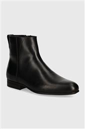 ΔΕΡΜΑΤΙΝΑ ΠΑΠΟΥΤΣΙΑ HM0HM01501 ΧΡΩΜΑ: ΜΑΥΡΟ, BOOT W ZIP LTH CALVIN KLEIN