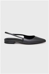 ΔΕΡΜΑΤΙΝΕΣ ΜΠΑΛΑΡΙΝΕΣ FLAT SLINGBACK PUMP PEARL ΧΡΩΜΑ: ΜΑΥΡΟ, HW0HW02120 CALVIN KLEIN