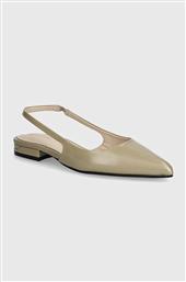 ΔΕΡΜΑΤΙΝΕΣ ΜΠΑΛΑΡΙΝΕΣ FLAT SLINGBACK PUMP SAFF ΧΡΩΜΑ: ΓΚΡΙ, HW0HW02135 CALVIN KLEIN