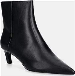 ΔΕΡΜΑΤΙΝΕΣ ΜΠΟΤΕΣ ESS KITTEN HEEL ANKLE BOOT ΧΡΩΜΑ: ΜΑΥΡΟ, HW0HW02586 CALVIN KLEIN