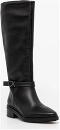 ΔΕΡΜΑΤΙΝΕΣ ΜΠΟΤΕΣ HEEL KNEE BOOT 30 W/HW LTH ΓΥΝΑΙΚΕΙΕΣ, ΧΡΩΜΑ: ΜΑΥΡΟ, HW0HW02184 CALVIN KLEIN