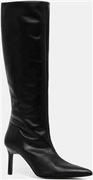 ΔΕΡΜΑΤΙΝΕΣ ΜΠΟΤΕΣ HEEL KNEE BOOT 70 LTH ΓΥΝΑΙΚΕΙΕΣ, ΧΡΩΜΑ: ΜΑΥΡΟ, HW0HW02162 CALVIN KLEIN