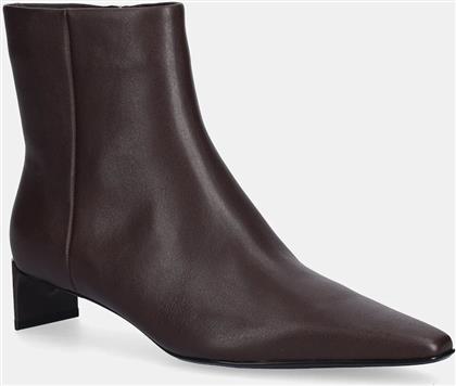 ΔΕΡΜΑΤΙΝΕΣ ΜΠΟΤΕΣ SET BACK KITTEN HEEL ANKLE BOOT ΧΡΩΜΑ: ΜΑΥΡΟ, HW0HW02811 CALVIN KLEIN