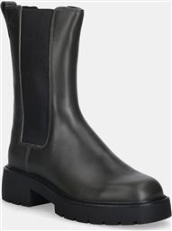 ΔΕΡΜΑΤΙΝΕΣ ΜΠΟΤΕΣ ΤΣΕΛΣΙ CHUNKY HIGH CHELSEA ΧΡΩΜΑ: ΠΡΑΣΙΝΟ, YW0YW01909 CALVIN KLEIN