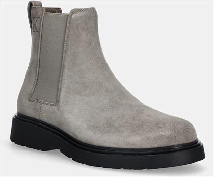 ΔΕΡΜΑΤΙΝΕΣ ΜΠΟΤΕΣ ΤΣΕΛΣΙ COMBAT ESS CHELSEA BOOT SU ΧΡΩΜΑ: ΜΠΕΖ, YM0YM01372 CALVIN KLEIN