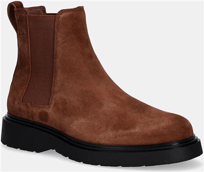 ΔΕΡΜΑΤΙΝΕΣ ΜΠΟΤΕΣ ΤΣΕΛΣΙ COMBAT ESS CHELSEA BOOT SU ΧΡΩΜΑ: ΚΑΦΕ, YM0YM01372 CALVIN KLEIN