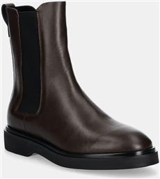 ΔΕΡΜΑΤΙΝΕΣ ΜΠΟΤΕΣ ΤΣΕΛΣΙ FLAT CHELSEA BOOT LTH ΓΥΝΑΙΚΕΙΕΣ, ΧΡΩΜΑ: ΚΑΦΕ, HW0HW02180 CALVIN KLEIN