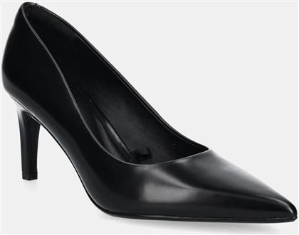 ΔΕΡΜΑΤΙΝΕΣ ΓΟΒΕΣ HEEL PUMP 70 - BRUSH L ΧΡΩΜΑ: ΜΑΥΡΟ, HW0HW02446 CALVIN KLEIN