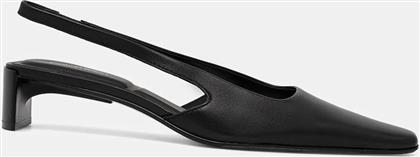 ΔΕΡΜΑΤΙΝΕΣ ΓΟΒΕΣ SET BACK HEEL PUMP SLINGBACK LTH ΧΡΩΜΑ: ΜΑΥΡΟ, HW0HW02848 CALVIN KLEIN
