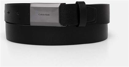 ΔΕΡΜΑΤΙΝΗ ΖΩΝΗ ΧΡΩΜΑ: ΜΑΥΡΟ, K50K512317 CALVIN KLEIN από το ANSWEAR