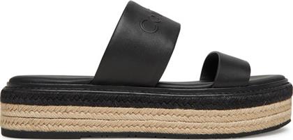 ΕΣΠΑΝΤΡΙΓΙΕΣ FLATFORM WEDGE SLIDE - HE HW0HW02374 ΜΑΥΡΟ CALVIN KLEIN από το MODIVO