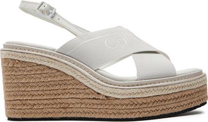 ΕΣΠΑΝΤΡΙΓΙΕΣ WEDGE SANDAL 50 HE HW0HW01965 ΛΕΥΚΟ CALVIN KLEIN