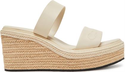 ΕΣΠΑΝΤΡΙΓΙΕΣ WEDGE SANDAL 50 - HE HW0HW02375 ΕΚΡΟΥ CALVIN KLEIN