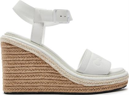 ΕΣΠΑΝΤΡΙΓΙΕΣ WEDGE SANDAL 70 HE HW0HW02050 ΛΕΥΚΟ CALVIN KLEIN από το MODIVO